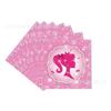 Nueva vajilla de dibujos animados de Barbie, suministros para fiestas de cumpleaños de niñas Babbie, plato de papel, vaso de papel, mantel de papel, bandera extraíble