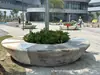 Fábrica GRC produz Banco de concreto para Parque paisagismo municipal vaso de flores com formato especial canteiro de flores banco para piscina de árvores pacote de instalação