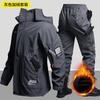 Jaqueta Impermeável de Veludo para Outono e Inverno para Ciclismo e Pesca Selvagem Roupa de Trabalho Tática Soft Shell Quente Proteção do Trabalho Resistente ao Desgaste