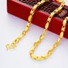 Colar Atacado Ouro Areia Artesanato Jateado Colar Masculino Que Não Desbota por Muito Tempo Acessórios de Cobre Ouro Simulado Novo Produto Transfronteiriço