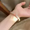 Flor de Peral Begonia Estilo Chino Nuevo Estilo Chino Pulsera Anillo Lujo Ligero Versátil Color Esmalte Plata Pulsera Regalo para Novia