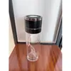 Taza de vidrio con separación de té de apertura de tapa de un botón al por mayor, taza de apertura rápida para coche, taza de burbujas portátil de doble capa, imprimible