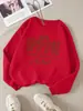 Sudadera con Estampado de Puerta de Alcal Madrid para Mujer Otoño Cuello Redondo Corte Holgado