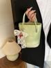 Bolso de Mano de Alta Gama Transfronterizo para Mujer 2026 Nuevo de Moda Tendencia Bolso de Hombro Texturizado Bolso Cruzado Tipo Cubo