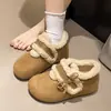 Nova coleção de inverno 2026 para mulheres: Sapatos estilo Birkenstock com 5cm de aumento de altura, forrados com fleece, espessados e quentes, sapatos de algodão fofos e versáteis