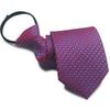 Corbata con cremallera de 8 cm al por mayor perezosa fácil de jalar sin nudo 7 cm para hombre negocios formal morado rojo rojo oscuro