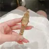 Cacaxi Pequeno Relógio Dourado Feminino Moda À Prova D'água Quadrado Quartzo Pulso Novo Pequeno Relógio Verde A256