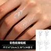 Pegatinas de tatuaje de dedo florales de papel de plata, de alta gama, impermeables, de larga duración, para decoración de clavícula, muñeca y brazo, frescas y elegantes