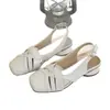 Sandalias de tacón bajo Baotou para mujer, moda de verano, versátiles, elegantes, planas tejidas estilo romano, sandalias de nicho y elegantes