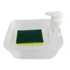 Dispenser de Sabão Líquido para Louça Quadrado Redondo Transfronteiriço Pressionador de Cozinha Artefato de Limpeza Esponja Limpeza de Cozinha Sabão para Louça