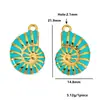 Acero Inoxidable Goteo de Aceite Colgante Sólido de Caracola DIY Pulsera con Tema Marino Collar Accesorios de Joyería Llavero Colgante para Bolsa