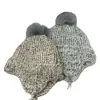 Bonito Sombrero Orejeras a Prueba de Frío Versátil Adelgazante Sombrero Ushanka Tejido de Lana con Bola de Lana Sombrero de Lana para Mujer Otoño/Invierno Engrosado Cálido