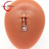 Gebei Europa y Estados Unidos transfronterizo ojos anillo para el ombligo clip para el ombligo estrella de cinco puntas anillo umbilical joyería de perforación no porosa clip para la oreja de doble uso