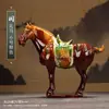 Caballo Tang Sancai Caballo de Cerámica Año del Caballo Adorno Regalo Nacional Artesanía de Caballo Regalo Decoración de Sala de Estar Adorno para el Hogar Seis Caballos