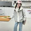 Ropa exterior de primavera y otoño para niñas 2026 nuevo top con capucha holgado estilo coreano para niños mayores, chaqueta de otoño de manga larga para niñas