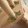 Taburete Pequeño para Uso en Casa, Banco de Madera Maciza, Taburete Pequeño de Madera, Taburete Bajo para Mesa de Café, Taburete Redondo, Taburete Cuadrado Pequeño, Taburete con Forma de Nube para Cambiarse los Zapatos