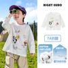 Camiseta de Manga Longa 100% Algodão para Meninos Roupas de Outono Vestuário Infantil Meninos Pequenos Camiseta Básica Primavera e Outono Temporada de Outono