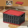 Caixa de armazenamento para acampamento ao ar livre caixa de madeira com tampa para acampamento caixa dobrável caixa de armazenamento para porta-malas do carro caixa de acabamento plástico para porta lateral