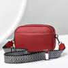 Bolso de mujer de moda 2024, nuevo bolso bandolera de PU de color liso combinable, bolso pequeño, bolso bandolera ancho para mujer, bolso cuadrado pequeño