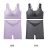Conjunto de Bra Shorts Cruzado para Deporte, Fitness, Running, Sexy, sin Aros