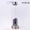 Grava de Cristal Natural Acero Inoxidable 304 Taza Pequeña Sobria Piedra Energética Vaso para Beber Taza de Té Taza Deportiva