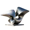 Fábrica de Esculturas Paisagísticas com Superfície Espelhada de Aço Inoxidável Escultura Metálica Abstrata Grande Personalizada para Praça Externa Parque Jardim