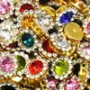 Vendas Diretas da Fábrica Porta-Flores Girassol Redondo Camada Dupla Flor Diamante DIY Laço Bolsa de Sapato Acessórios de Vestuário Acessórios Diamante Garra