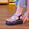 Sandalias Romanas de Mujer con Aumento Interno de Altura, Novedad Verano 2026 de Moda con Plataforma Gruesa, Cuña, Zapatos Deportivos Casuales