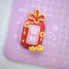 Danza del León Auspiciosa de Año Nuevo Dibujos Animados Adornos de Resina Accesorios Estuche de Teléfono DIY Caja de Almacenamiento de Pegamento Cremoso Imán para Refrigerador Material