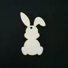 Páscoa Coelho Fofo Pingente de Madeira DIY Kit de Material para Grafite Feito à Mão Desenho Infantil Cartoon Peças de Madeira Criativas