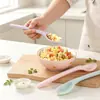 Cuchara de Silicona para Servir Cuchara Pequeña Cuchara Integrada para Ensalada Cuchara para Mezclar Vajilla de Cocina Cuchara de Mesa para Niños Cuchara Pequeña No