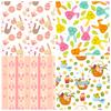 Paquete de 12 hojas de papel transfronterizo para decoración de huevos de Pascua, conejos, cuentas de mano personalizadas, material de fondo DIY