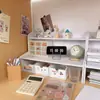 Estilo Ins1 Novo Rack de Armazenamento de Mesa com Camada Dupla e Aumento de Altura Rack Organizador para Armazenamento de Livros, Papelaria, Cosméticos de Dormitório e Escritório