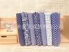 25 cm azul marinho grupo de pano de algodão puro pano pequeno floral pano de algodão liso artesanal DIY patchwork boneca casaco cem colcha