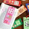 Marcador de página de desenho animado com texto inspirador Kapibala Panda Wenchuang, marcador fofo de estilo chinês para leitura de alunos