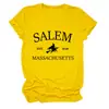Salem est 1626 Amazon Wish sitio independiente camiseta de mujer de manga corta con cuello redondo de moda y única camiseta básica