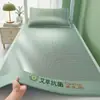 Esterilla refrescante de seda de hielo de artemisa para dormitorio estudiantil, colchoneta suave plegable individual para dormitorio universitario, esterilla lavable a máquina para aire acondicionado, esterilla de verano