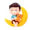 Micro-Paisaje de Musgo Oso Abrazando la Luna Corazón Pareja Muñeco Decoración DIY Accesorios Escritorio Coche Pequeños Adornos