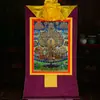 Buda Yuan Hui Pintura Colgante Thangka Karma Kagyu Convertido a Estilo Tibetano Bronce Dorado Estudio Estatua de Buda Zen Murales