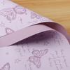 Papel de regalo floral de ramo de mariposas retro transfronterizo de fábrica, papel de envoltorio para ramo de flores de floristería al por mayor