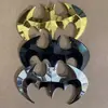 Adesivos de Carro Morcego Galvanizados 3D Etiquetas Metálicas para Carro Adesivos do Batman Adesivos de Carro Morcego Dourado Adesivos de Carroceria
