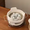 Olla de Barro para Cocina de Aceite con Base de Barro, Estufa de Carbón, Olla Caliente y Estufa Integradas, Estufa de Aceite Ecológica para Uso Comercial