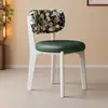 Silla de Comedor Nórdica de Madera Maciza, Silla para Mesa de Comedor del Hogar, Silla de Ocio Minimalista de Lujo Ligero Vintage para Sala de Estar, Comedor, Hotel, Taburete de Tocador