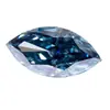 Piedra Suelta de Moissanita Azul Marqués, Moissanita de Color Natural, Certificado Gra, Tarjeta Negra, Suministro de Fábrica, Al Por Mayor en Stock