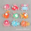 Accesorios de resina serie Océano pez pequeño cangrejo calamar caballito de mar accesorios para el cabello de niños DIY pegamento de crema funda de teléfono móvil venta al por mayor