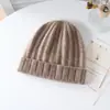 Chapéu de Lã Tricotado 100% Caxemira Pura Infantil Outono Inverno Chapéu para Bebê Unissex ao Ar Livre Proteção Contra Frio Quente Proteção para as Orelhas