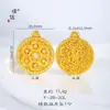 Loja de ouro Puzuo com areia ouro diamante lótus seis caracteres mantras bússola colar pingente novo estilo chinês luz luxo camisola corrente