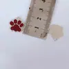 Acessórios para Joias DIY Esmalte Colorido com Glitter Estampa de Patinha de Cachorro Patinha de Gato Pingente Chaveiro Pet Cachorro Brinco Charme