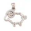 N31 Accesorios DIY mitad plata 925 microincrustación mini circonita de color caniche búho ardilla