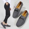 Primavera y Verano Nuevo Calzado de Hombre de Talla Grande de Venta Caliente Transfronteriza Casual Cuero Genuino Transpirable Perezoso para Conducir Zapatos Slip-On